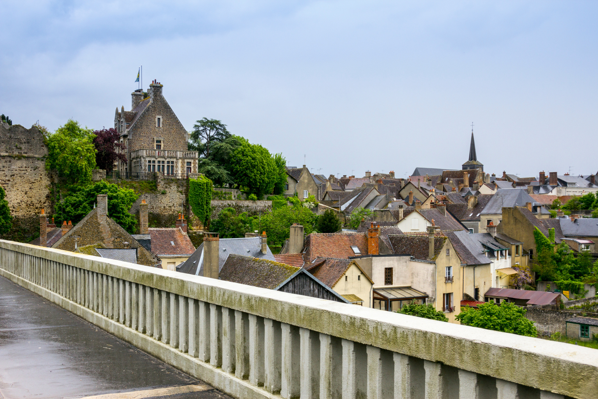 Gothic buildings in Le Mans, France